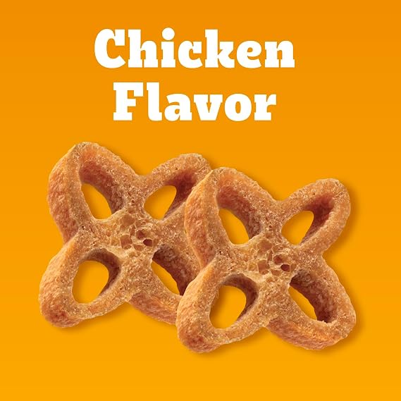 Pedigree Dentastix Chewy Chunx Large Dental Dog Treats, Chicken, 13.5 oz | Chewy texture reduces plaque, cleans teeth & supports gum health, no added sugar, low fat under 25 calories per treat