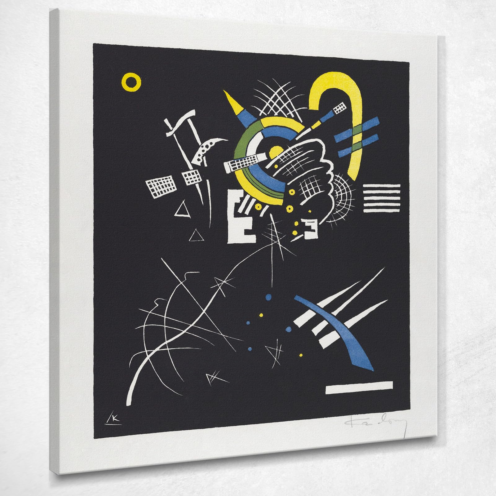 Tableau Wassily Kandinsky wk113 imprimé sur toile de qualité pour salon 50x45 cm