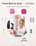 LukkDys Ergonomic Mesh Office Chair with Flip-Up Arms, Adjustable Height, Breathable Mesh Back & Thick Cushion Seat, 360° Swivel Rolling Computer Desk Chair, BIFMA Certified, Supports 300 lbs (Pink)
