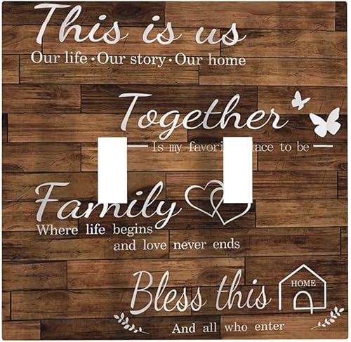 Miniatura 88 de Cubiertas Decorativas para Interruptor de Luz de Palanca Triple Retro Rojo Pulpo Monstruo Ola Marina Azul de 3 Segmentos Cubiertas de Placa de Pared