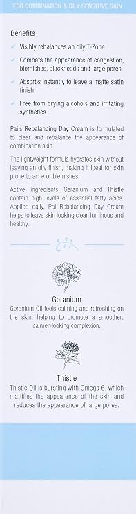 PAI SKINCARE - The Pioneer: Geranium + Thistle Mattifying Moisturizer | Natural, Vegan, Sensitive Skincare (1.7 Fl Oz | 50 mL) | Silicone-Free Day Cream for Oily & Combination Skin, Balances Oil, Non-Comedogenic, Organic with Linoleic Acid & Jojoba