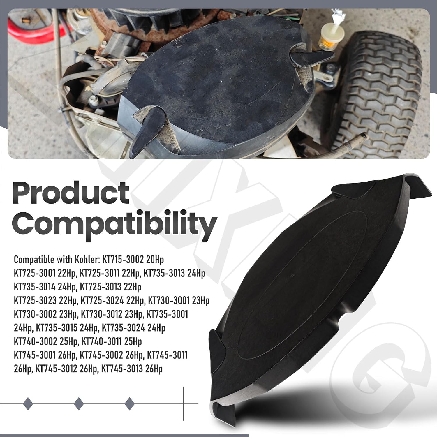 32 096 20-S Air Cleaner Cover Assembly for Kohler Lawn & Garden Equipment Engine KOH-32 096 20-S KH-32 096 20-S for KT610, KT620, KT715, KT740, KT745