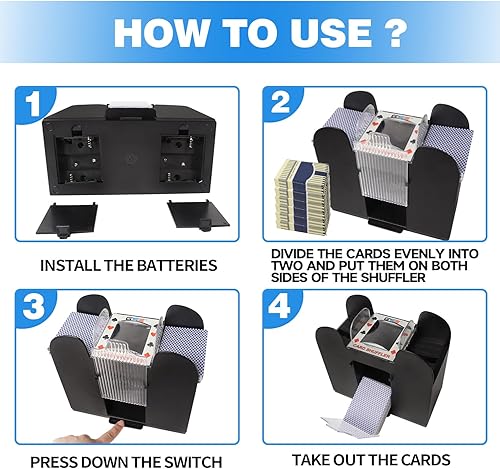 Miniatura 10 de 246 Deck Casino Automatic Card Shuffler for Card Games