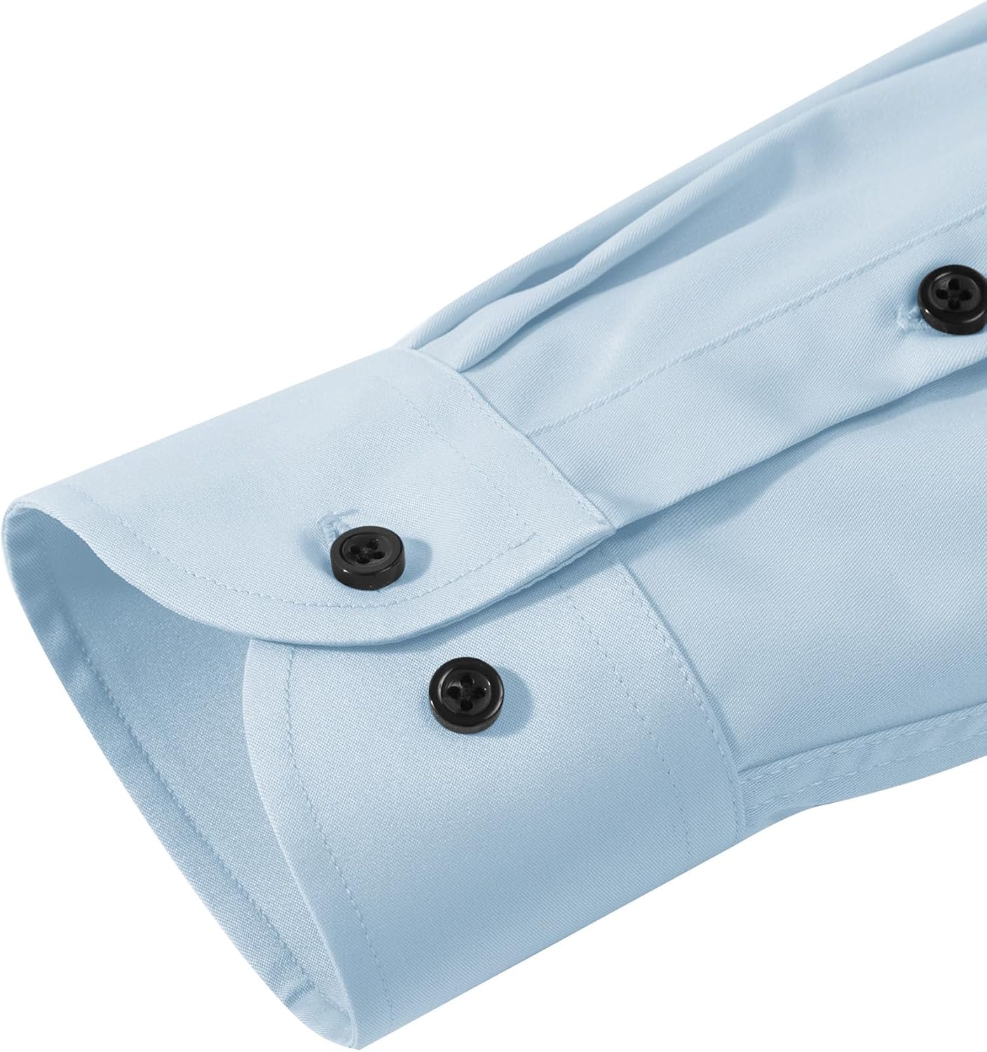 Men’s Wrinkle Free Dress Shirts Regular Fit Long Sleeve Non Iron Business Casual Wedding Stretch Button Down Shirt thumbnail