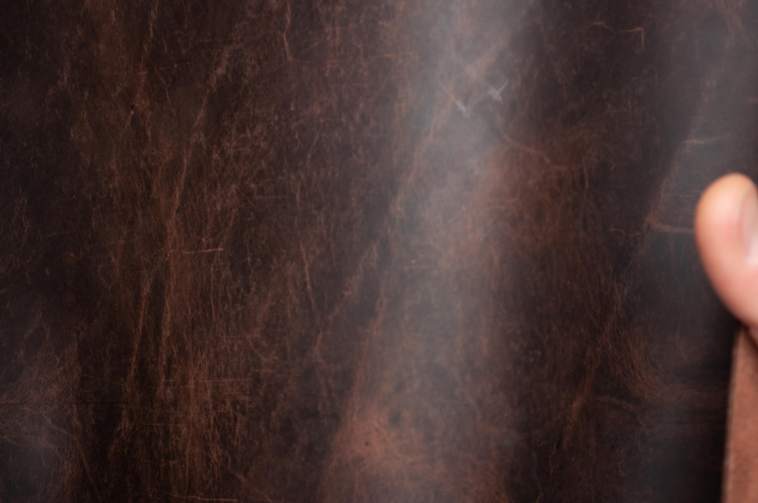 HAPPER STUDIO Cowhide Leather 2mm Thickness Pull-Up Crazy Horse Leather Genuine Leather Sheets for Crafts. (10, Brown Are 2 - Image 2