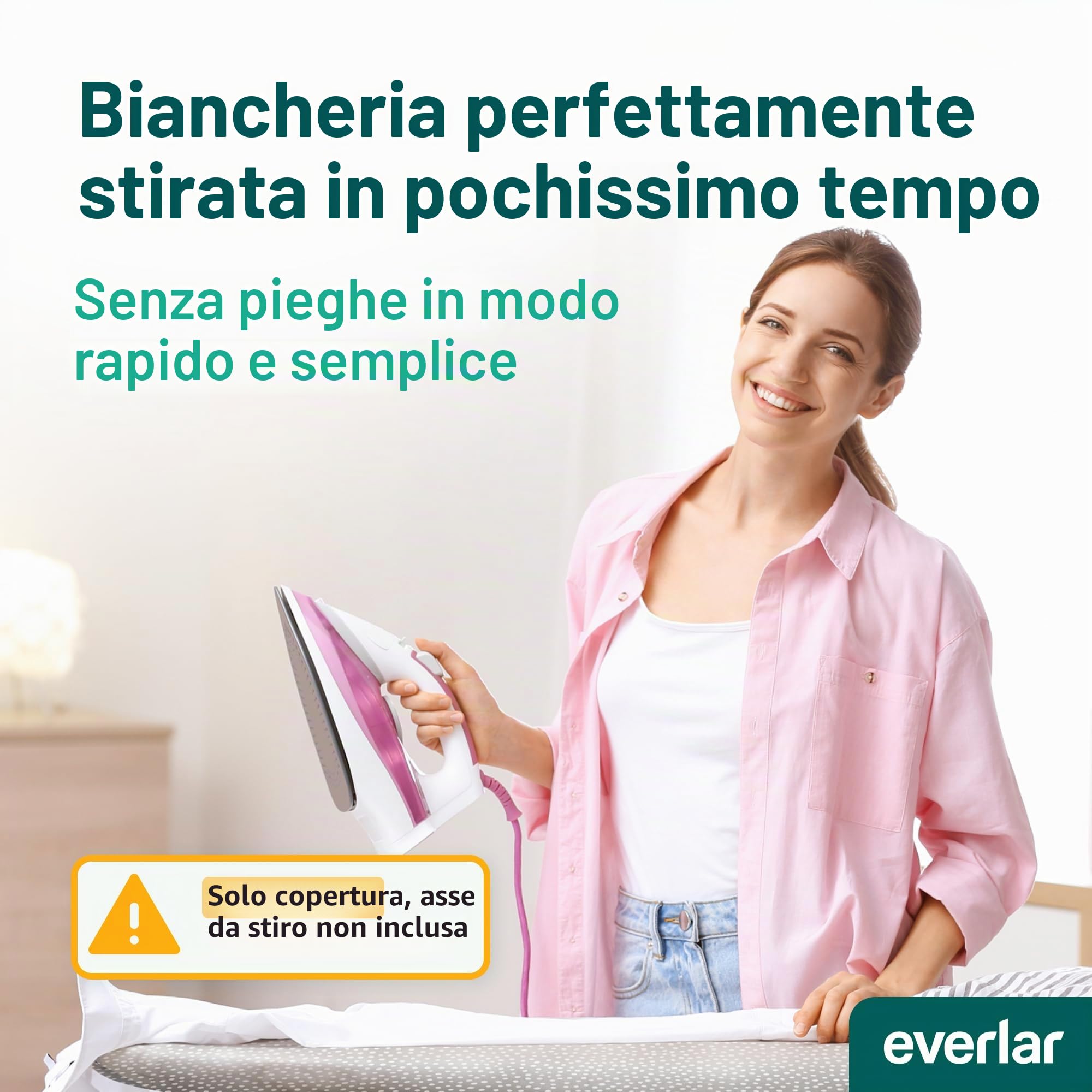 Rivestimento per asse da stiro di alta qualità, 120 x 45 (lunghezza), prodotto in Germania, OEKOTEX100, rivestimento per asse da stiro per asse da stiro da 120 – 125 x 38 – 45 cm