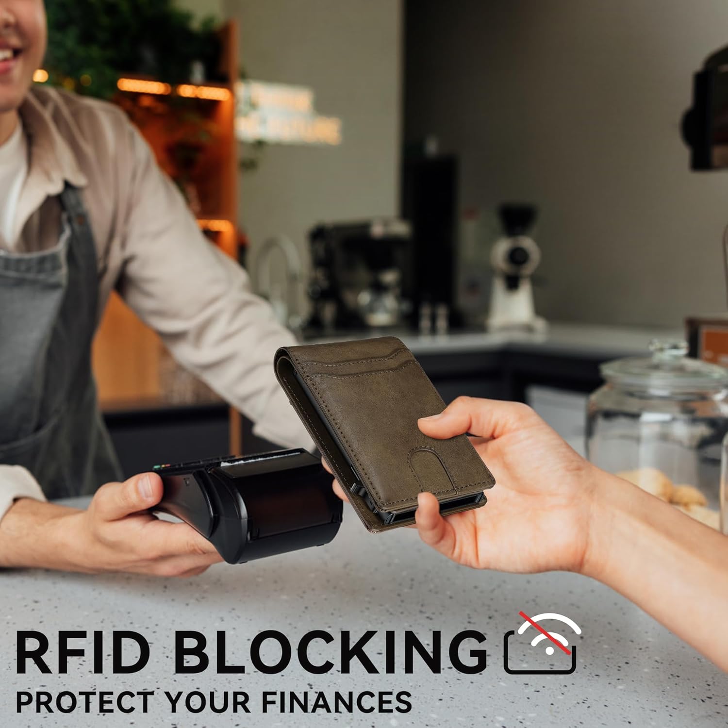 furid Card Wallet For Men Slim: Smart Rfid Minimalist Front Pocket Pop Up Wallet with ID Window - Stocking Stuffers Gifts Boxed for Husband Father at Birthday Anniversary - Image 5