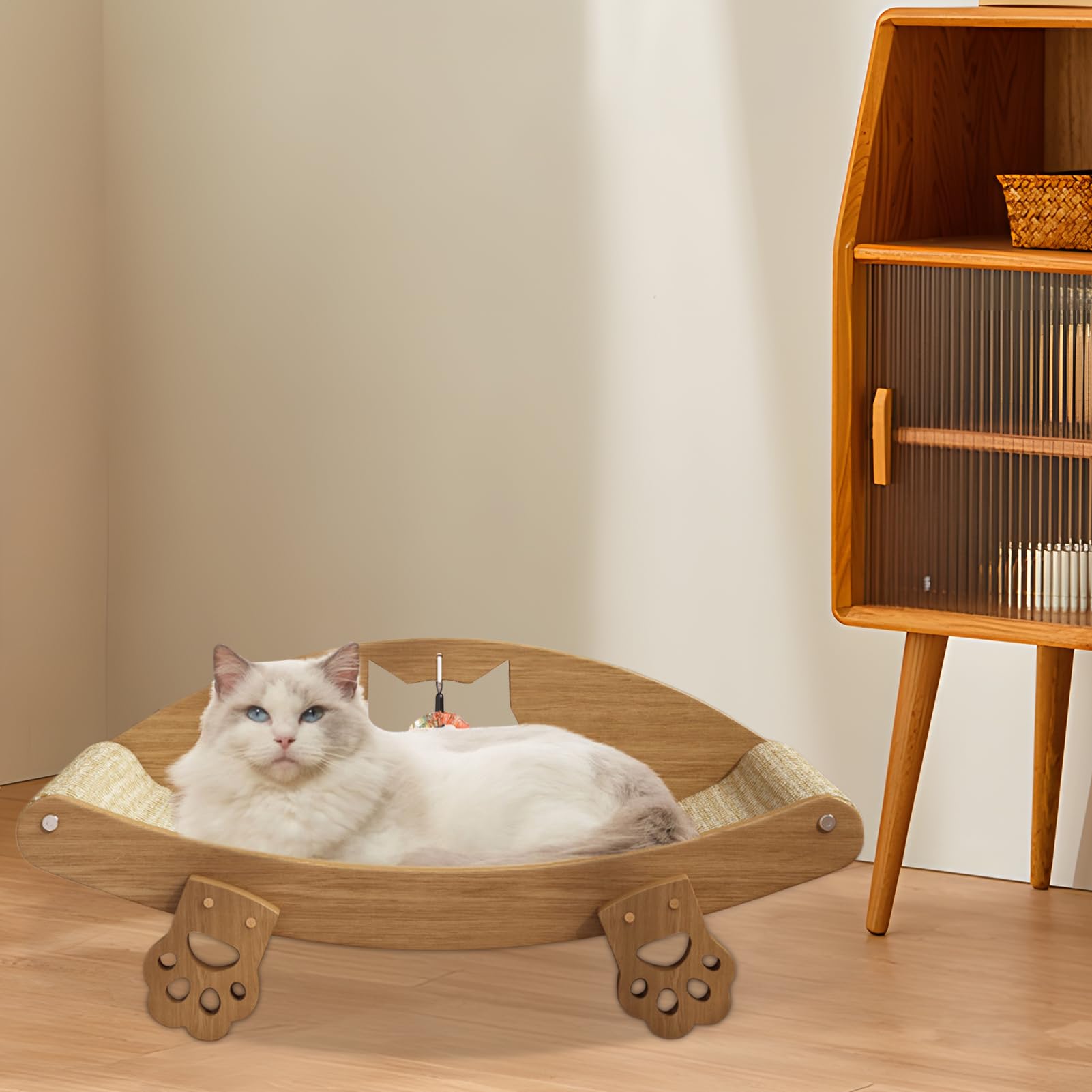 Cat Scratch Pads - Tumbona elevada contra arañazos, cama de sisal y perca | Esterilla protectora para muebles de mascotas, juguete de enriquecimiento para gatitos cachorros descansar, para sofá, suelo