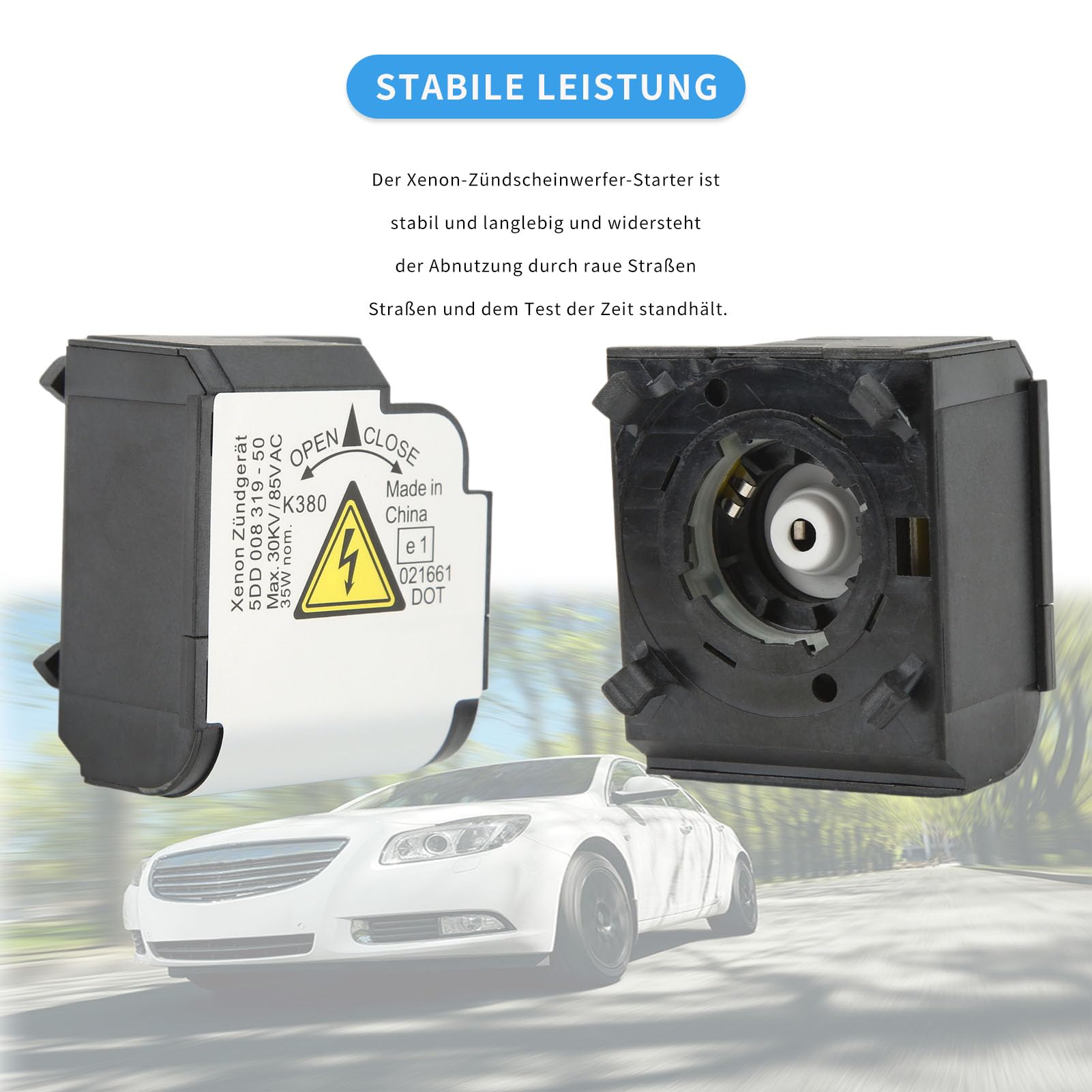 Xenon HID Arrancador de Encendido, Soporte de Encendido de Bombilla de Xenón Estable a Prueba de Golpes, Conector y Juego Estándar OEM 5DD008319-50 Xenon HID para Coche