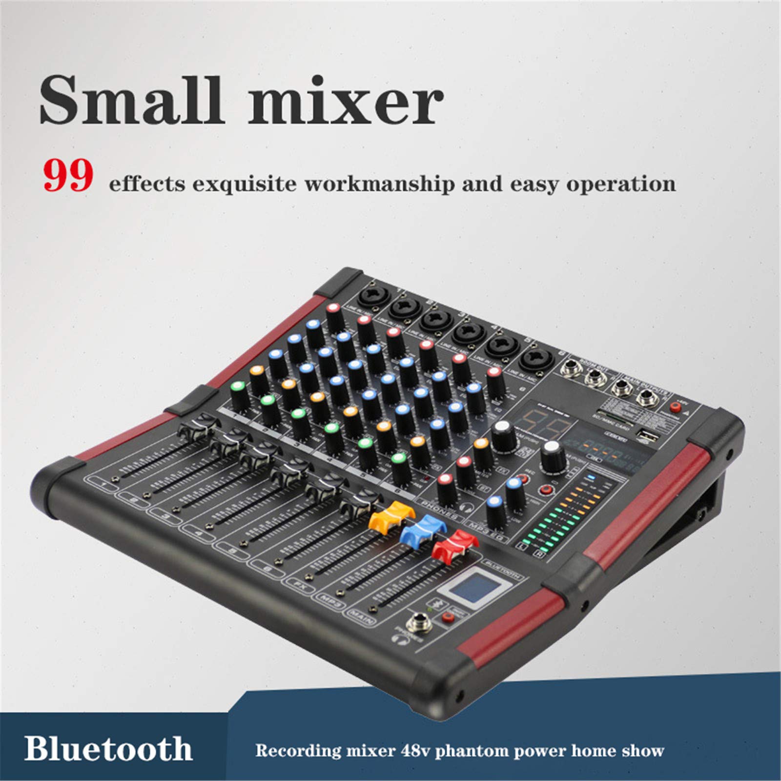 Fdit Mélangeur Bluetooth Table De Mixage Bluetooth 4 Canaux Prise En