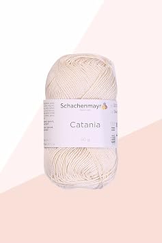 3 Skein SMC Catania Originals Cotton Yarn, Total 5.28 Oz. 100% Cotton, Each 1.76 Oz 50g / 136 Yrds 125 m, Fine-Sport 2 9801210-00130 - Dark Cream, 3 Pack