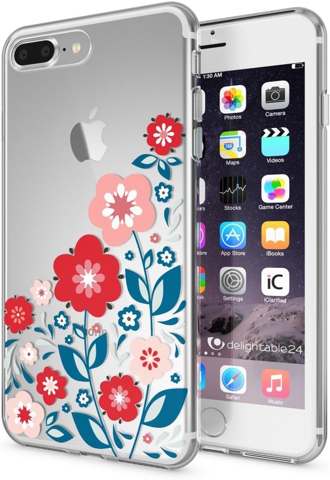 NALIA Case compatible with iPhone 8 Plus / 7 Plus, Pattern Design Smart-Phone Cover, Thin Silicone Back Protector Soft Skin