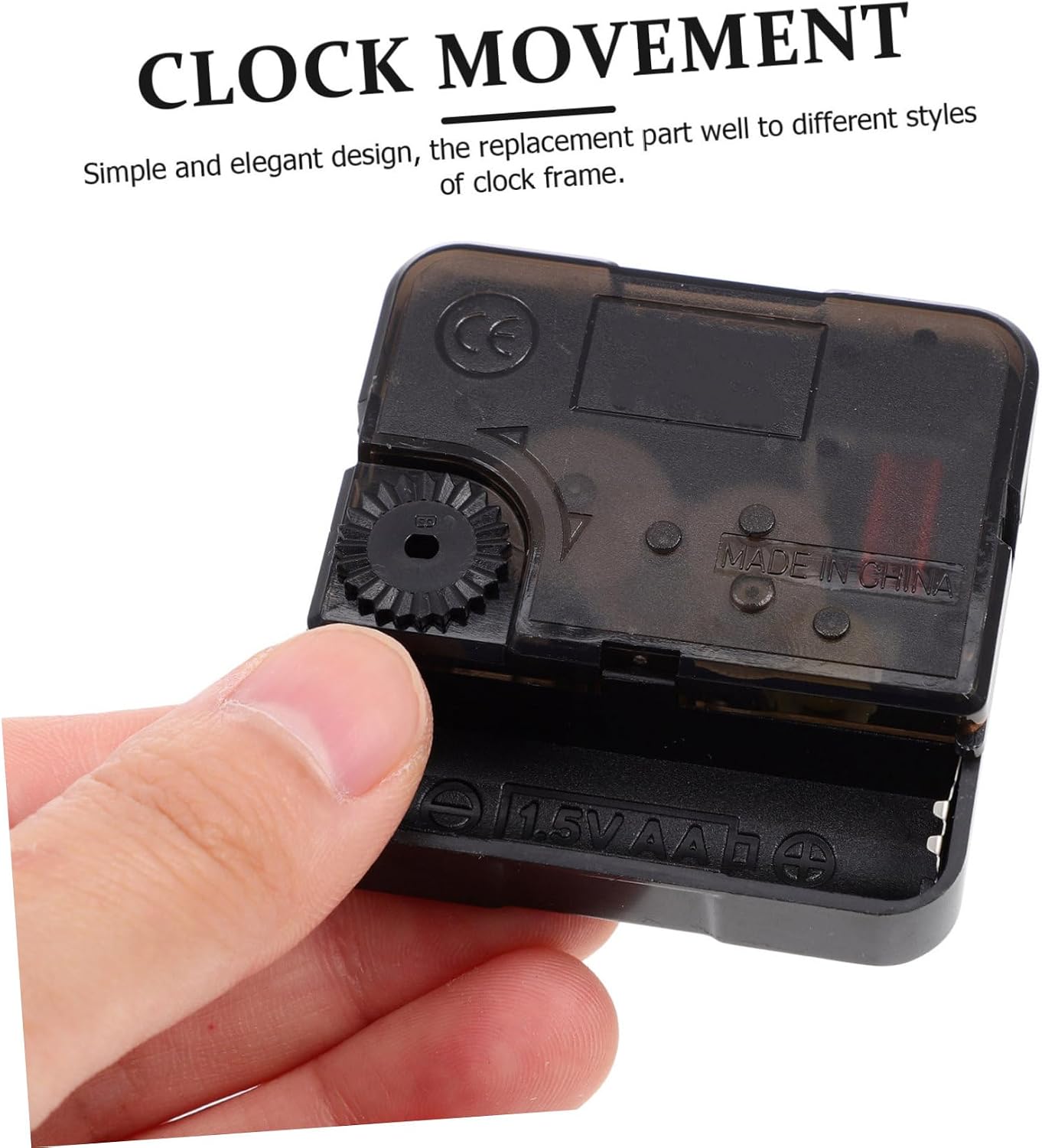 DOITOOL Silent Quartz Clock Movement 2.16 Inch Battery Operated DIY Wall Clock Mechanism Replacement with on Off Switch for Home Repair