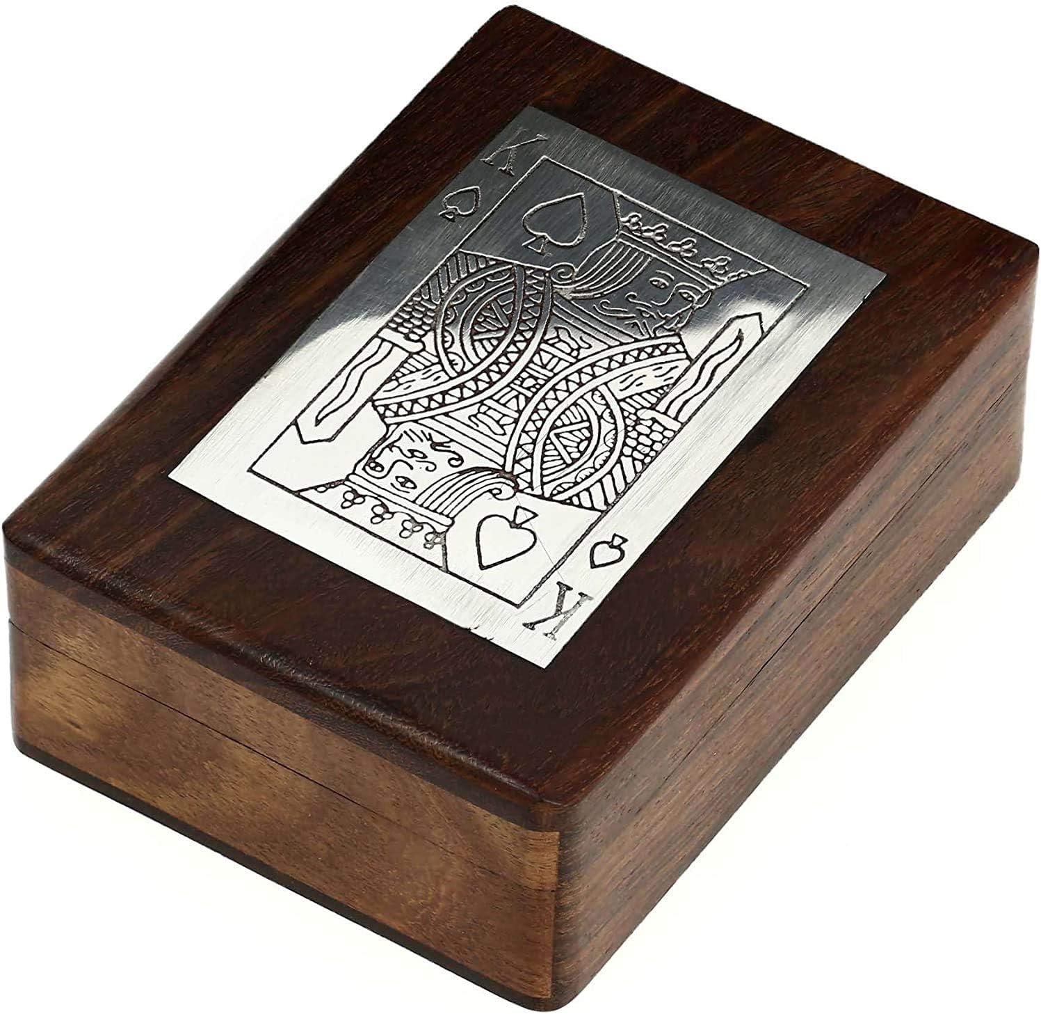 ARTISENIA Wooden Playing Card Holder Boxes for Storage Playing Card