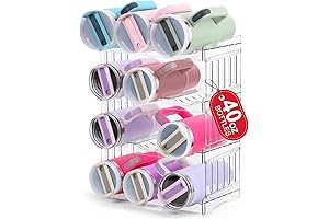 Space-Saving Water Bottle Organizer for Stanley Cups: 4-Pack Stackable Tumbler Holder