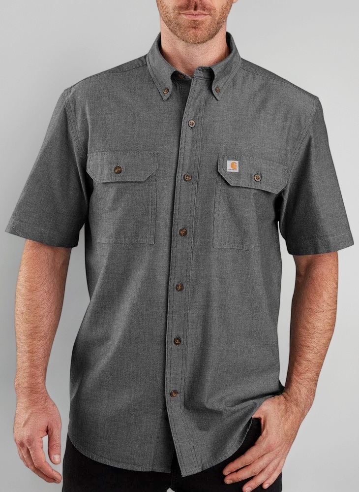 Men's Original Fit Short Sleeve Shirt Work Utility Button Down Shirt (Pack of 1)