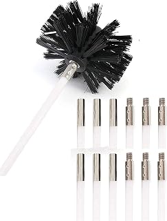 13 Piece Dryer Duct/Vent Cleaning Kit, Lint Remover, Extends up to 24 Feet, Synthetic Brush Head, Use with or Without a Power Drill (12 Rods + 1 Bush Head)