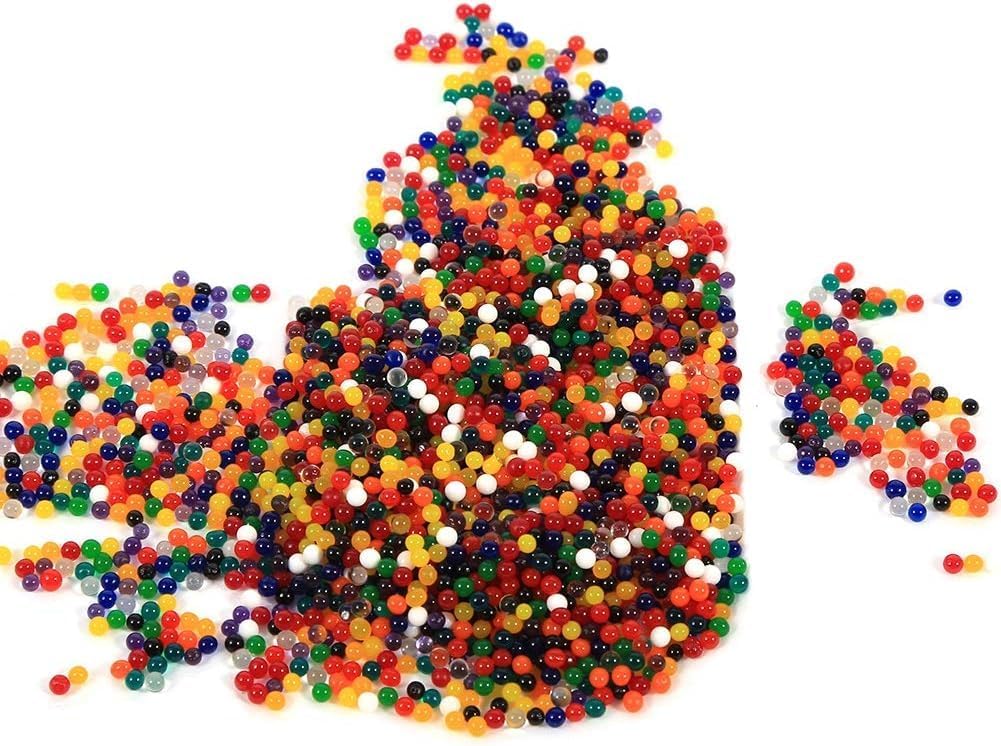 Art Craft Kits Colorful Water Bead Polymer Crystal Rainbow Mix Jelly Ball Soil Rubber Water Beads (Multicolour, 15 g)
