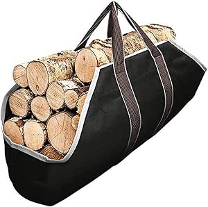 Amazon.com: Log Carrier Bag, Fireside Storage Firewood Transport Large ...