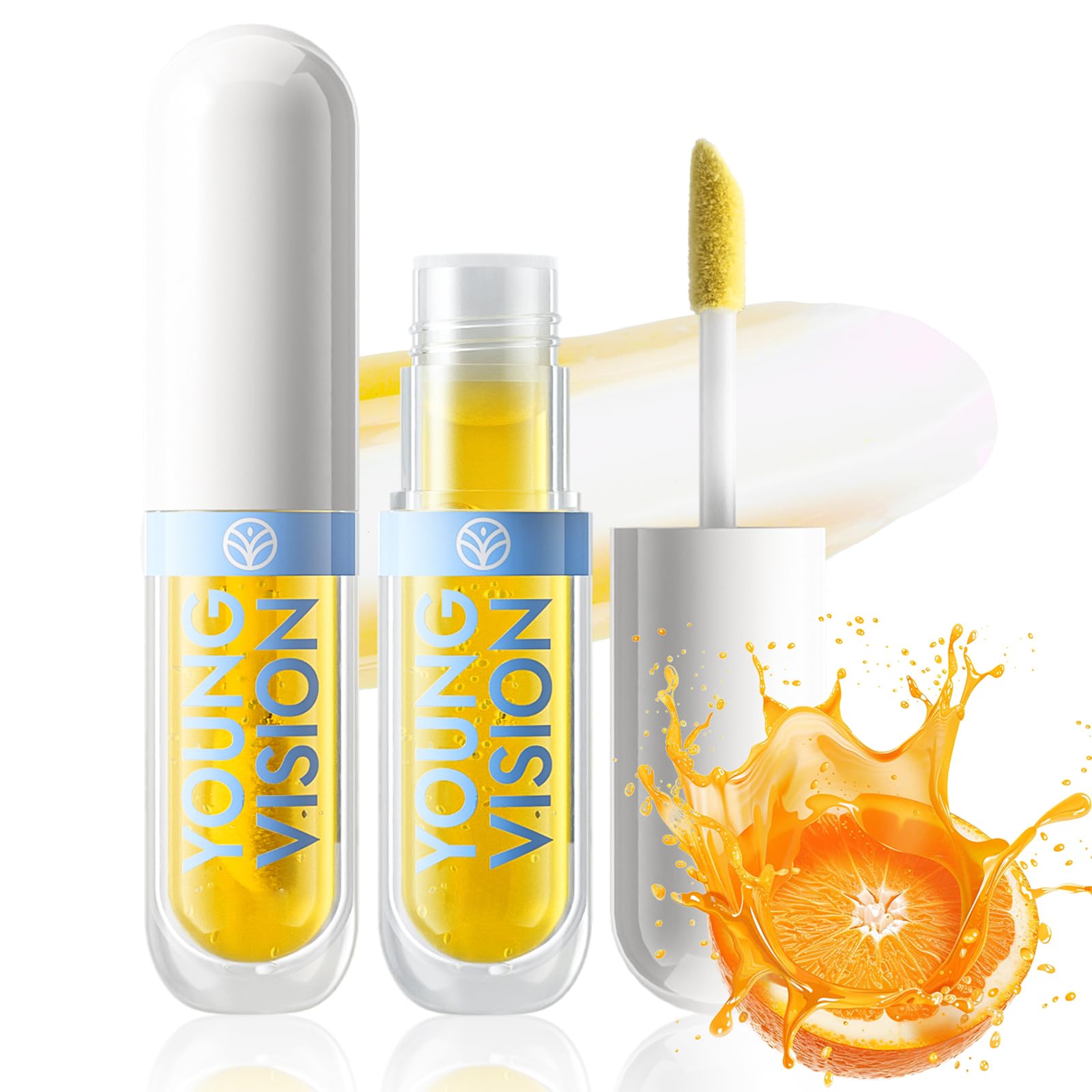 YOUNG VISION Fruit Flavored Lip Oil, Hydrating Tinted Lip Gloss, Citrus | Hydrating lip gloss for dry lips adds sheer color and high shine with a smooth, non-sticky feel; fresh delicate citrus aroma.