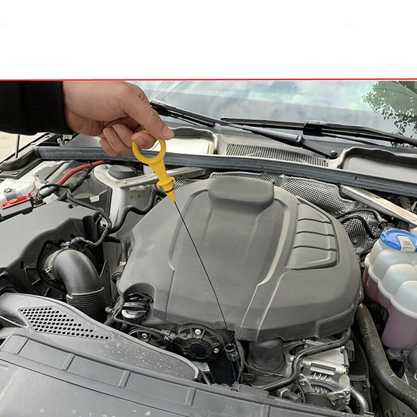 Astina di Livello Olio Motore Compatibile con A5 2009 2010 2011 2012 2013 2014 2015 2016 2017 2.0T Strumento di misurazione dell'astina di Livello Olio Motore OEM 06H115611E