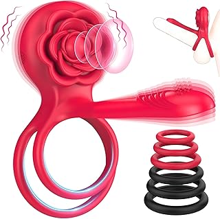 Sex Toys Anneaux de Pénis Set - 3 en 1 Anneau Vibrant Pénis Clitoridienne avec 6 Anneau Penien - Anneau Homme Sextoyse Couple Plaisir 10 Modes Vibromasseurs Pour Homme Cockringe Sextoyse Homme Sex