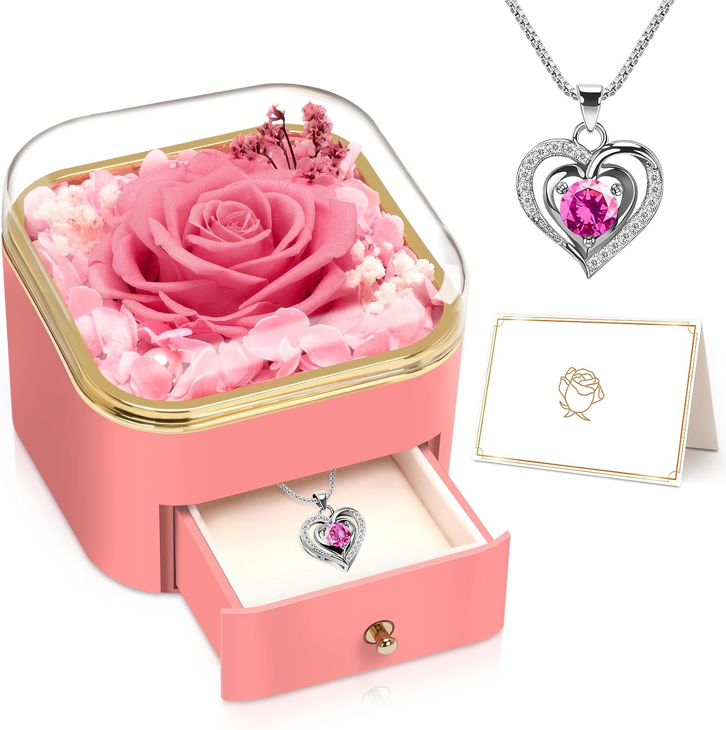 LURLIN Birthday Gifts for Women, Preserved Flowers Rose