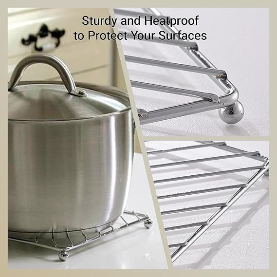 Trivets for Kitchen Worktops 2 Pack, Stainless Steel Trivet