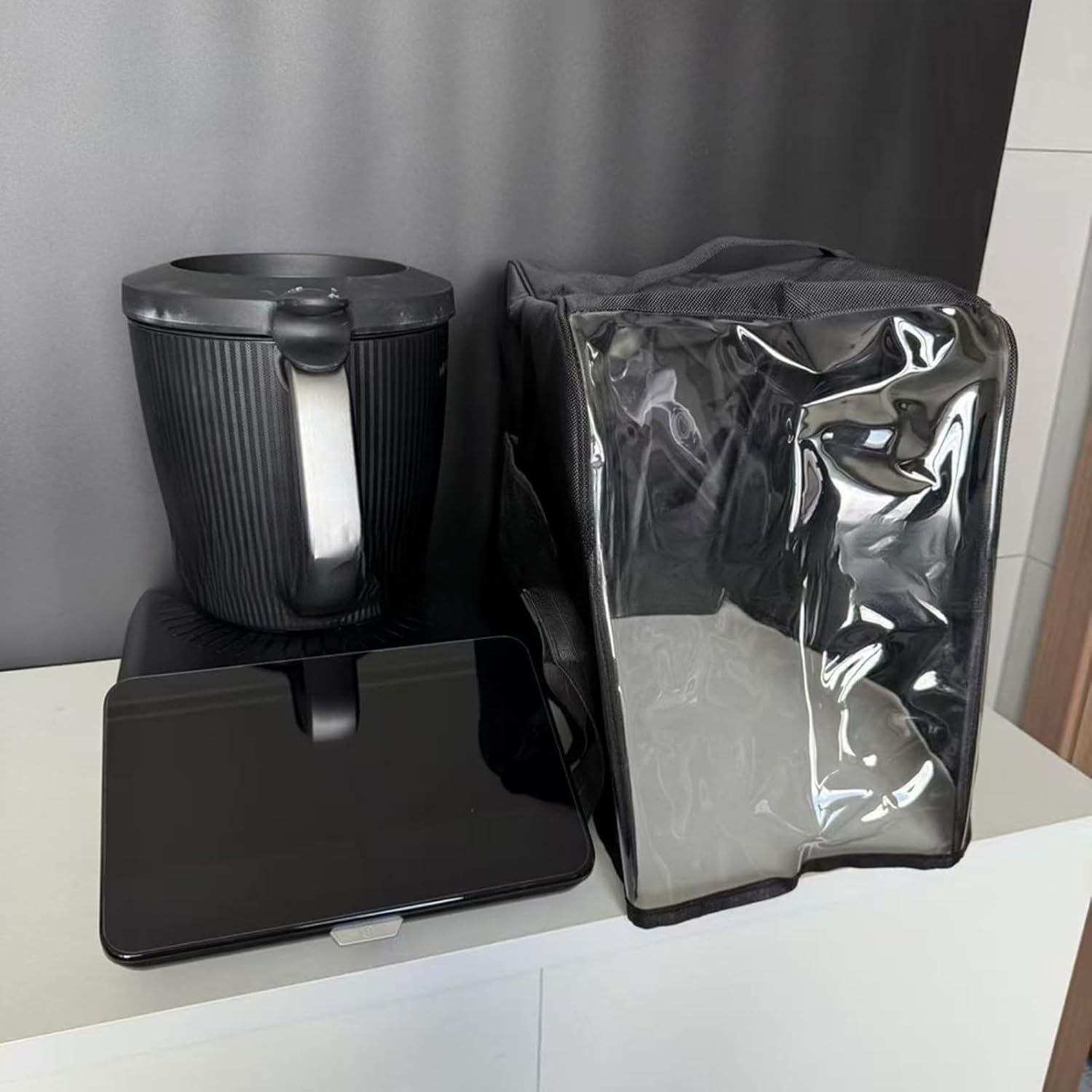 Foldable Waterproof Stand Mixer Dust Cover TM7 Kitchen Appliance, Stand Mixer Cover with Straps for Various Kitchen Appliance Accessories