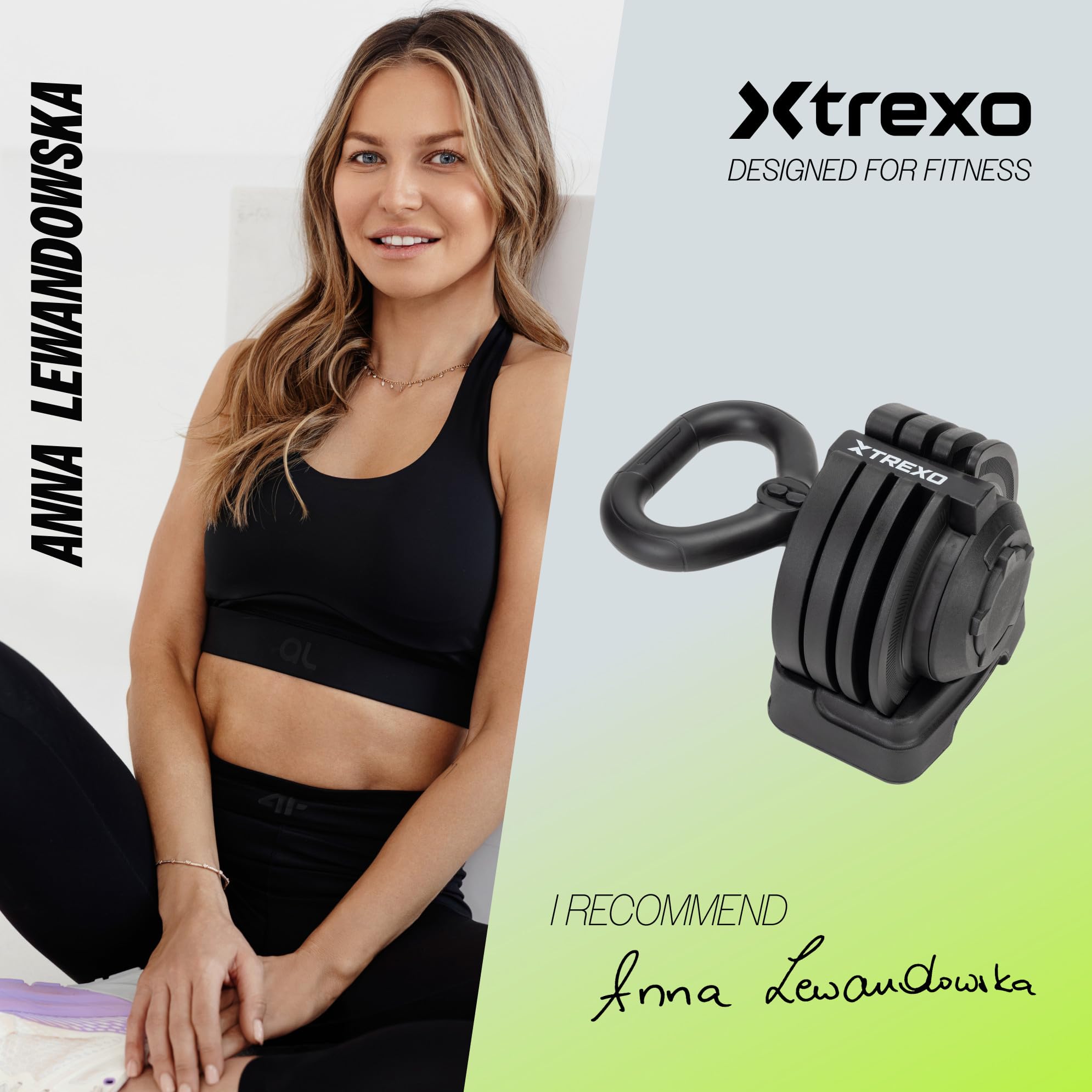 XTREXO Kettlebell Verstellbar 12 kg, Gusseisen für vielseitige Übungen Profi-Kettlebell mit 16 einstellbaren Widerstandsstufen, Schwarz