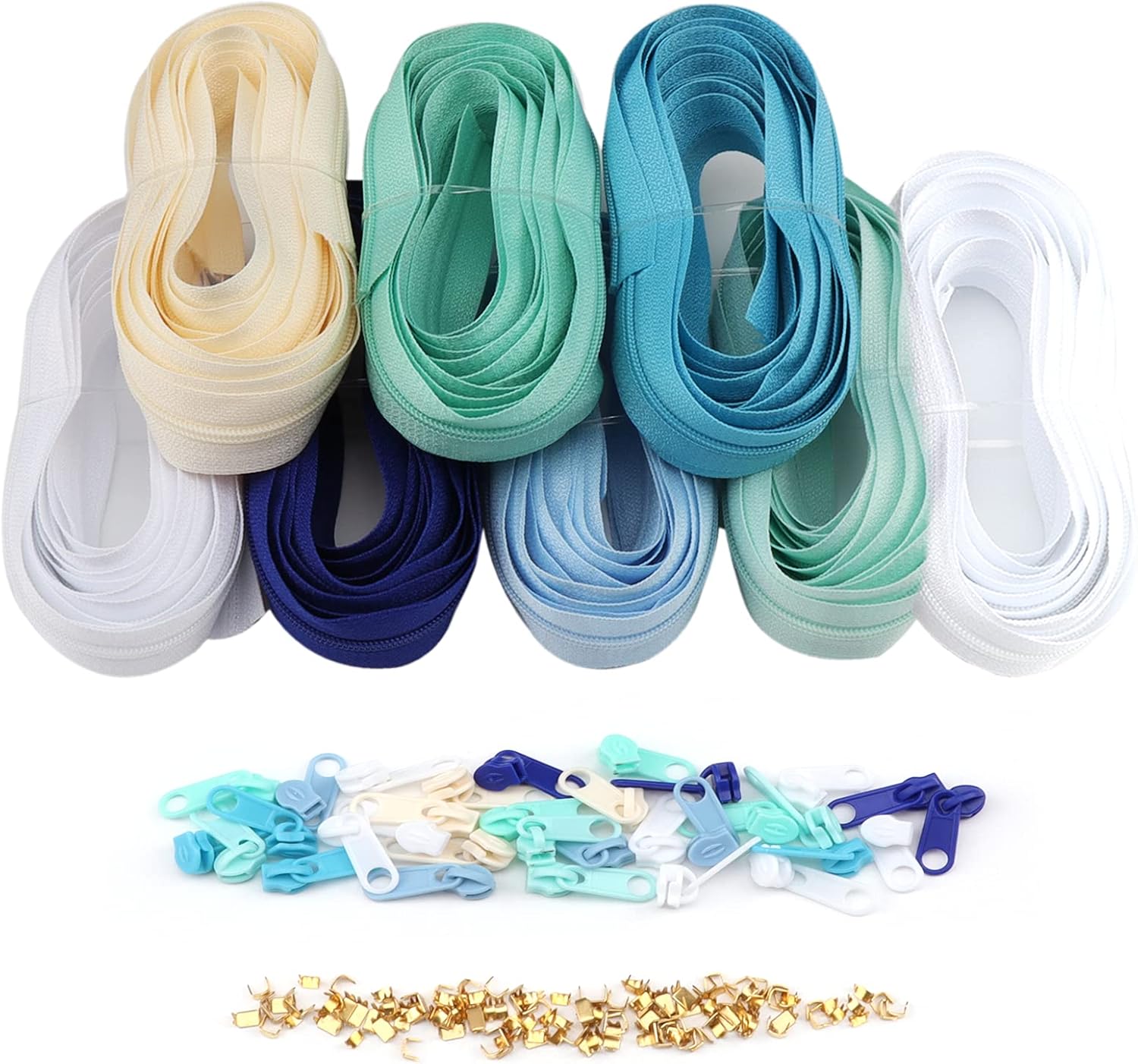 Zippers by The Yard for Sewing, DOITEM 2.8 mm Zippers 22.4