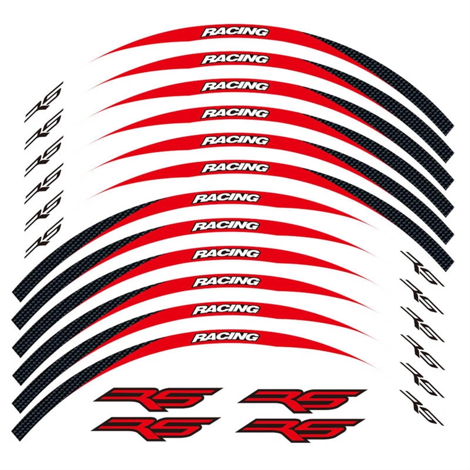 Motorcycle Reflective Decals Wheels Moto Rim Stickers Decoration Styling Sticker for Aprilia RS Rs125 Rs 125 Decorative(Color5)