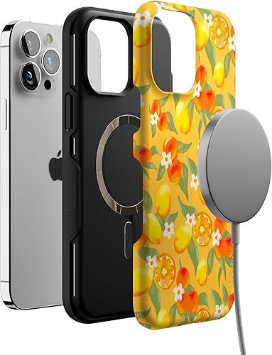 Miniatura 1588 de Casely Funda para iPhone 13 Pro Max Jardín dorado Floral de girasol amarillo Compatible con MagSafe Diseño protector audaz Jardín Dorado