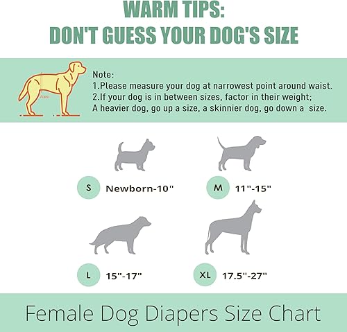 Miniatura 9 de wegreeco Pañales lavables para perras, pañales altamente absorbentes para perras en celo, período, incontinencia o micción excitable (paquete de 3),