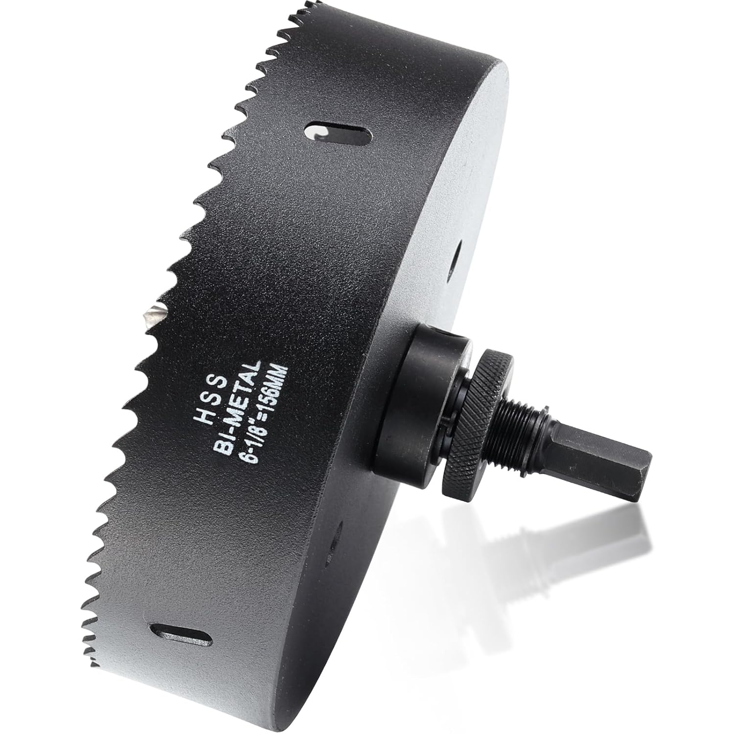 6 1/8 inch Hole Saw Drill Bit for Metal and Wood, M42 Bi-Metal Hole Cutter with 1.5” Cutting Depth for Drywall, Ceiling, Aluminium Alloy, Sheet Iron and Steel Frame