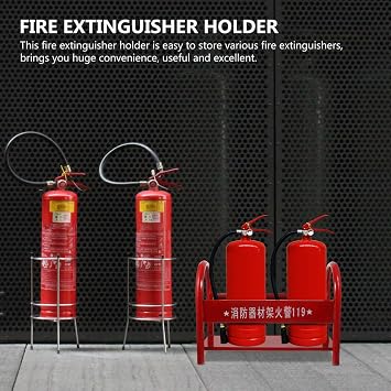 ULTECHNOVO Fire Extinguisher Holder Heavy Duty Metal Storage Rack 14.48 X 11.41 X 7.87 in Fire Extinguisher Bracket for Home Office School Mall Safety Storage