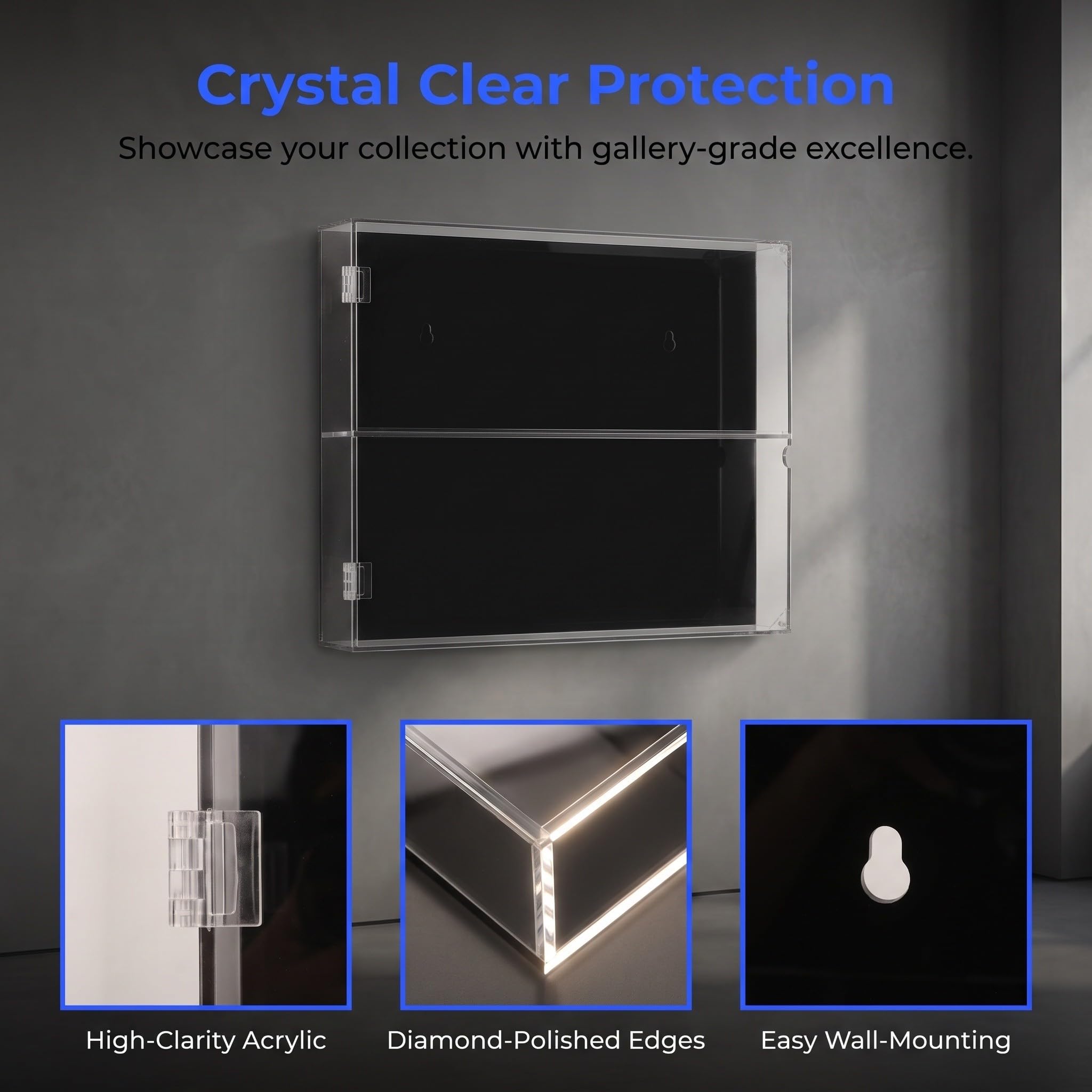 Présentoir Mural pour Cartes à Collectionner en Acrylique, Protection UV
