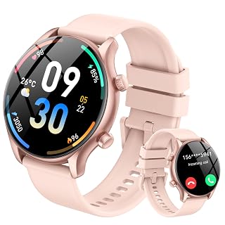 Smartwatch Damen Rund mit Telefonfunktion/AI Assistentin,1.39" HD Uhr,120+ Sportmodi Watches for Women, Fitnessuhr Herren mit SpO2 Pulsuhr Schlafmonitor, IP68 Wasserdicht, für iOS Android - Amazon product rated Grade A