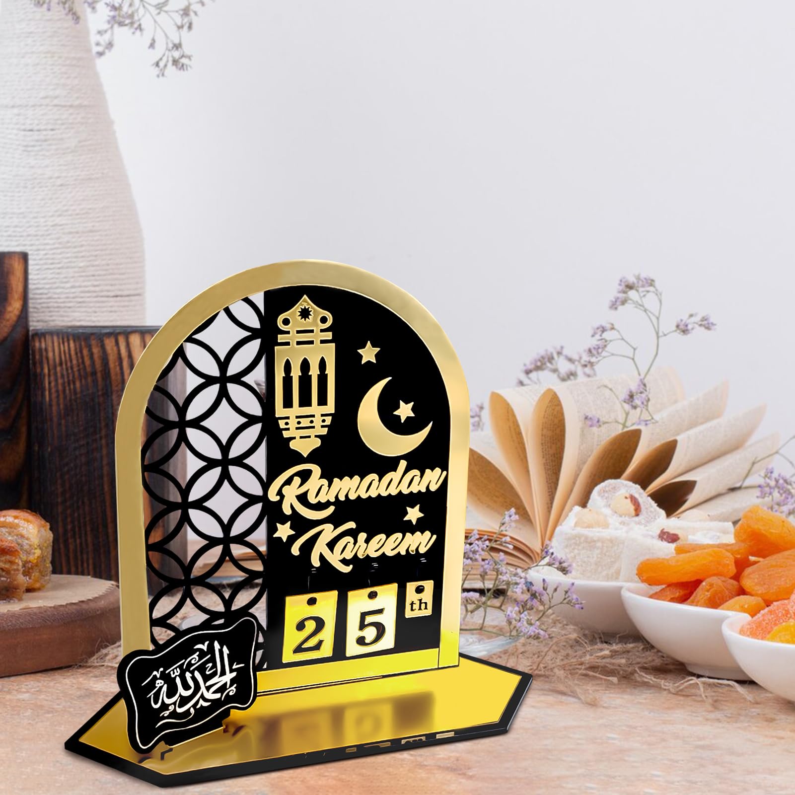 Calendario Ramadán Decoración Acrílico Cuenta Regresiva DIY