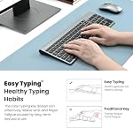 Cimetech EasyTyping KF10 Clavier sans fil et souris Combo, [Claques de commutateur de ciseaux silencieux][Clauses de sauvegarde de laboratoire] Ultra Clavier et souris sans fil Slim, configuration facile pour PC/Laptop/Mac/Windows -Grey