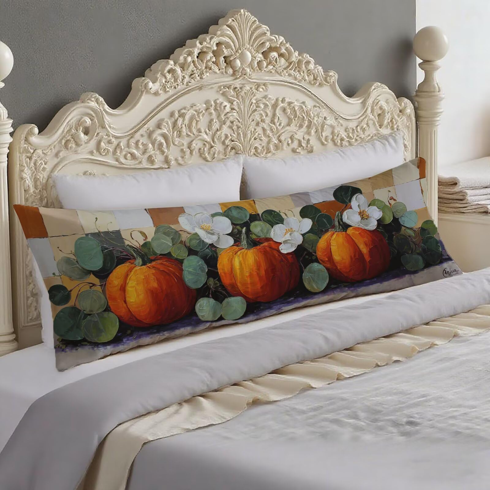 Taie traversin 120 cm vert brûlé | Housse d'oreiller 40x120 en velours double face
