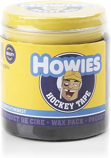 Howies Hockey Tape Wax Pack - Stick Wax and Tape Combo Packs - White Black and Clear - Made in The USA