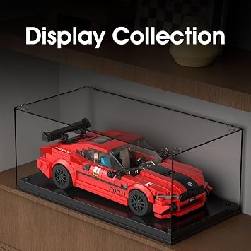 Mould King M8 Speed Champion Classic Cars MOC Building Sets & Display Case, 27072 Creative Racing Car for Boys Age 14+, Cool Vehicles Model Toys Birthday Gifts for Adults/Teens, 480 PCS