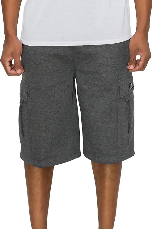 VICTORIOUS Men's Solid Fleece Cargo Shorts