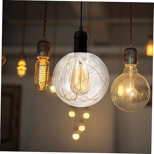 Miniatura 9 de Holibanna Globo redondo pantalla colgante lámpara reemplazo globos sombras accesorio reemplazo pantallas globo lámpara cubierta ventilador techo