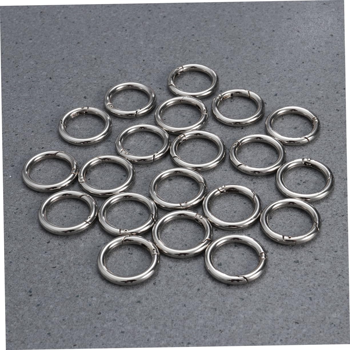 NUOBESTY 200pcs Zinc Alloy Open Jump for Jewelry Making Polished Split Key Silver for Crafts Bags