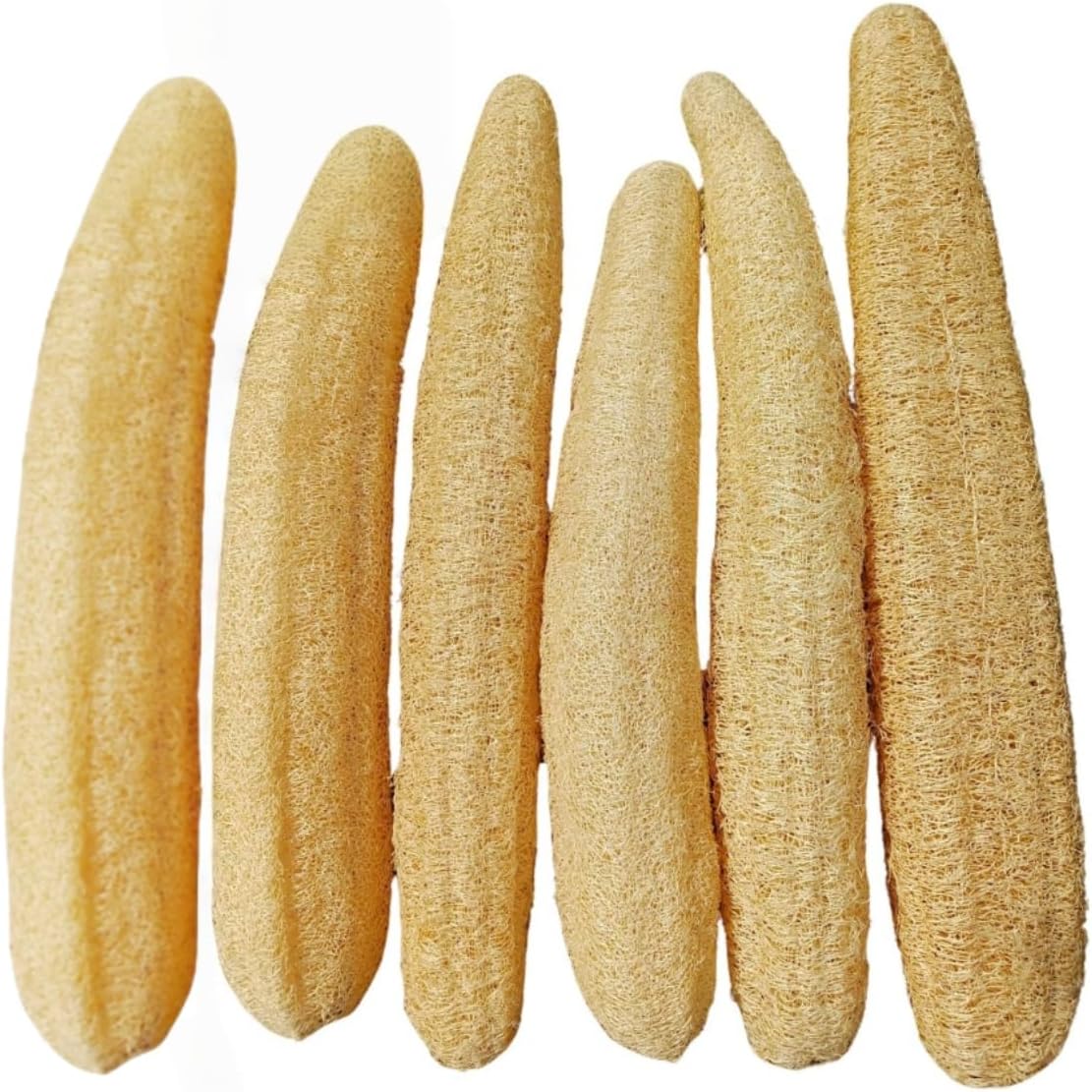 6 Pack Natural Loofah Sponge,for Kitchen Bath & Body Scrub Organic Exfoliating Sponge for Dishes Skin Men Women