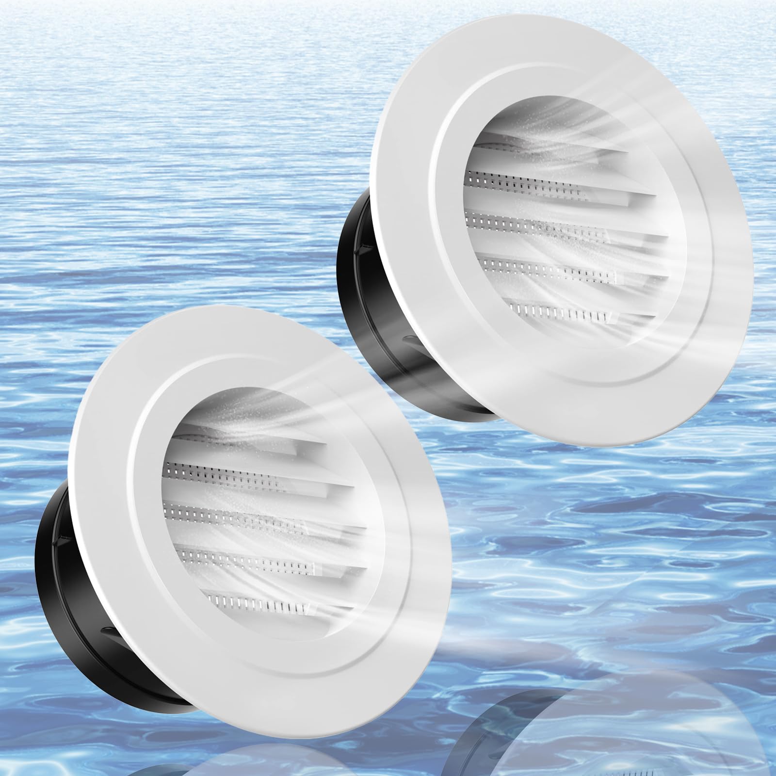 Soffit Vents 4 Inch - Exhaust Vent Exterior Round Vent Cover with Built ...