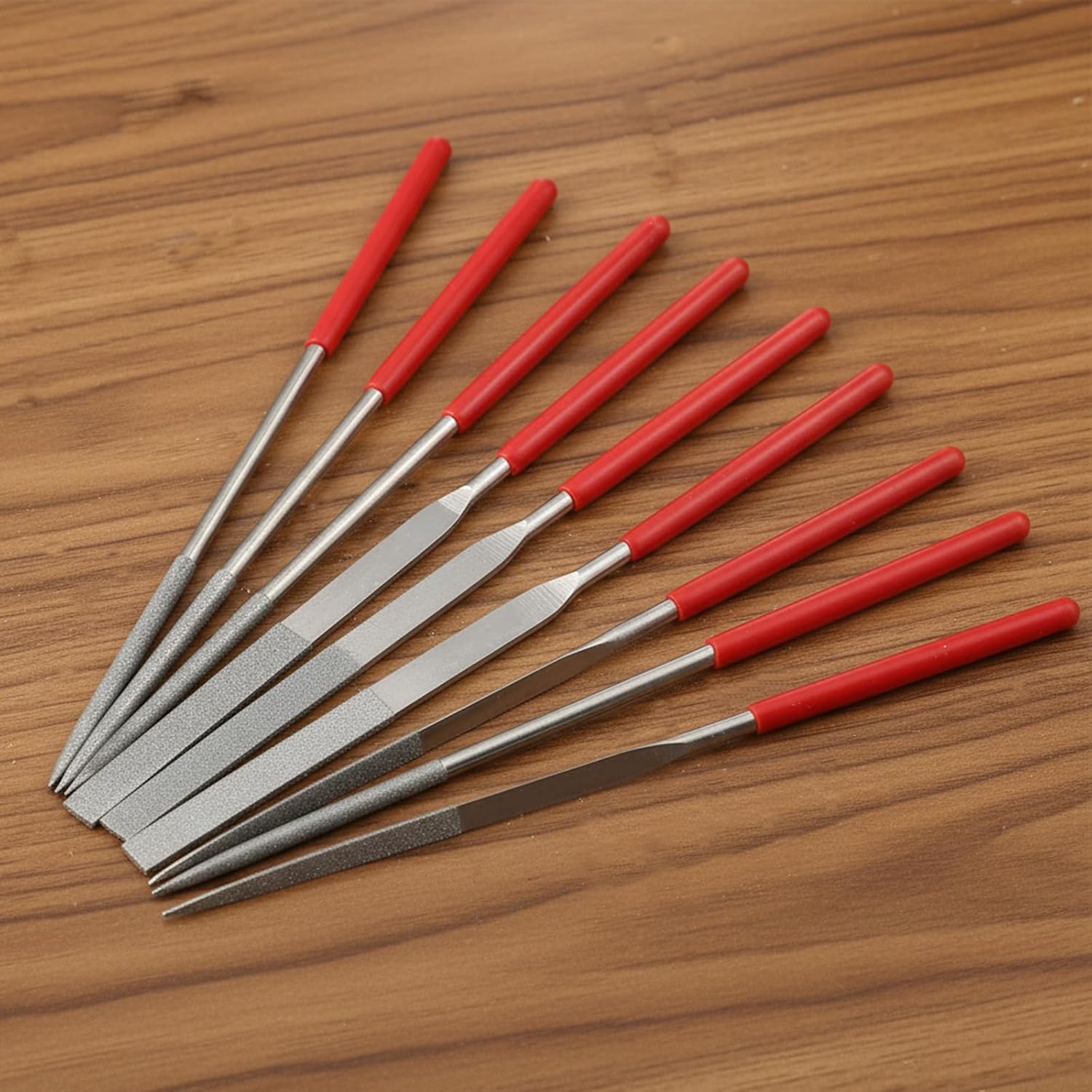 Diamond File, Needle File Set Miniature and Model Files (Round, Flat and Triangular,9 Piece)