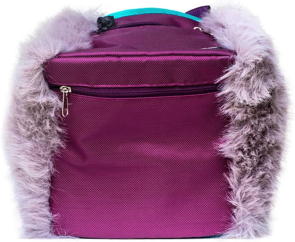 8BPLUS Angus Boulderbag, Premium Artificial Fur, Ripstop, Soft Fleece Interior, 8.7in Opening, Center-Closing Drawstring, Multiple Brush Holders, Zipper Pockets, Climbing Gear